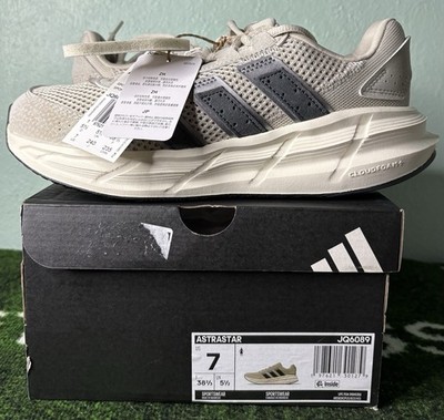 US Women s 7/Youth 6 - Adidas Astrastar  Beige Carbon  JQ6089, New in Box