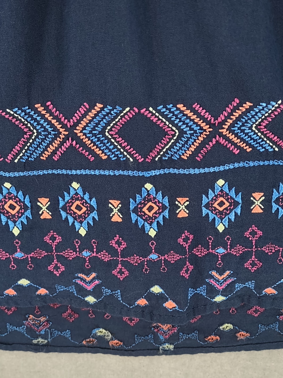 Rock Roll Cowgirl Top Small Blue Embroidered Lace… - image 9