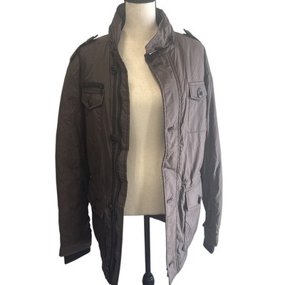 LTB Chocolate Brown Full Zip Women's Medium Puffer Jacket + Hooded