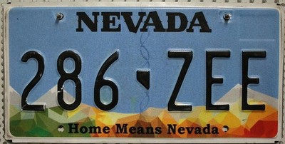 Nevada Nummernschild USA Kennzeichen Schild License Plate Home Means Nevada ZEE