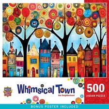 MasterPieces - Whimsical Town - Our Neighborhood 500 Piece Jigsaw Puzzle