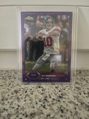 Topps Composite 2023 Topps Chrome Eli Manning Purple Speckle Refractor /250