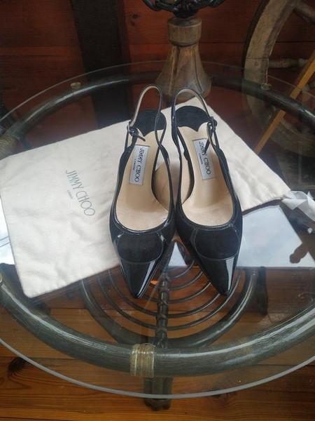 Women Jimmy Choo Heels Black 37 #9NH9