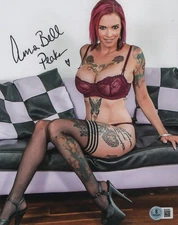 ANNA BELL PEAKS SEXY SIGNED AUTOGRAPHED 8x10 PHOTO HOT ADULT ACTRESS BECKETT BAS