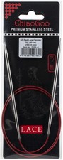 ChiaoGoo Red Lace Stainless Circular Knitting Needles 32"-Size 6/4mm