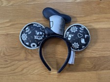 Diadema Loungefly Disney Steamboat Willie Mickey apliques sombrero orejas cuerda