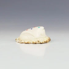 NATIVE AMERICAN ZUNI ANTLER FROG FETISH BY ROBERT WEAHKEE