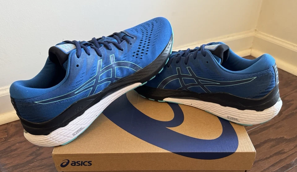 ASICS Gel-Kayano 28, Lake Drive Blue/Black, Men's 11.5, NEW INSOLES/LACES, CLEAN - Image 2 of 4