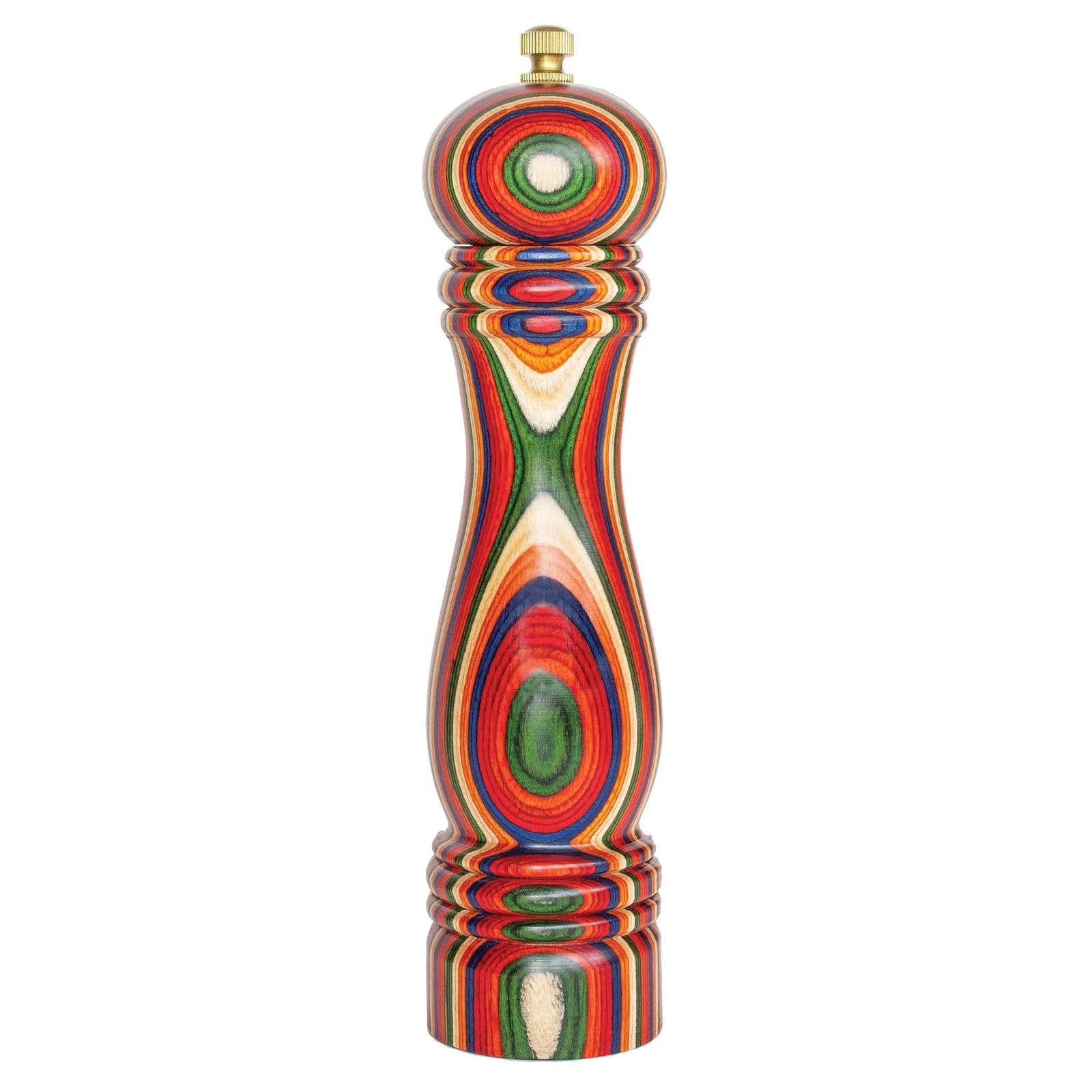 Baltique Marrakesh Pepper Grinder – 8 Inch Colorful Wooden Pepper Mill with A...