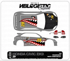 HONDA EK9 RACING  Universal WaterSlide Decal for hot wheels 1/64 Scale a1