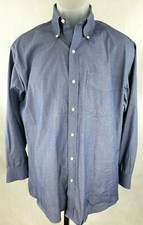 Tommy Hilfiger Ithaca Blue Long Sleeve Button Front Shirt Men's Size 15.5 x 33