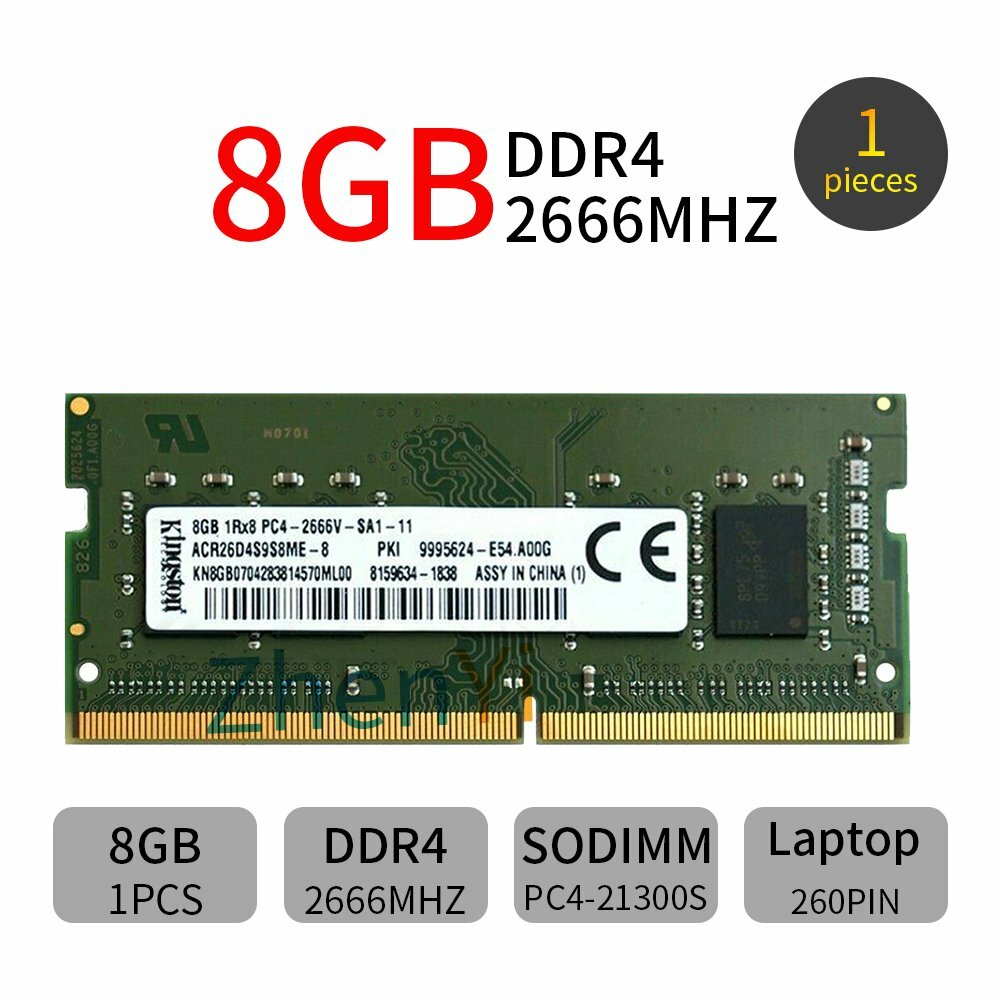 Punto de exclamación eterno demasiado 8GB 4GB DDR4 2666MHz 1Rx8 PC4-21300 ACR26D4S9S8ME-8 1.2V Laptop RAM For Kingston | eBay Punto de exclamación eterno demasiado 8GB 4GB DDR4 2666MHz 1Rx8 PC4-21300 ACR26D4S9S8ME-8 1.2V Laptop RAM For Kingston | eBay