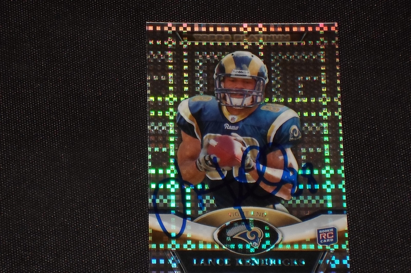 LANCE KENDRICKS 2011 TOPPS PLATINUM ROOKIE SIGNED AUTOGRAPHED CARD #39 RAMS