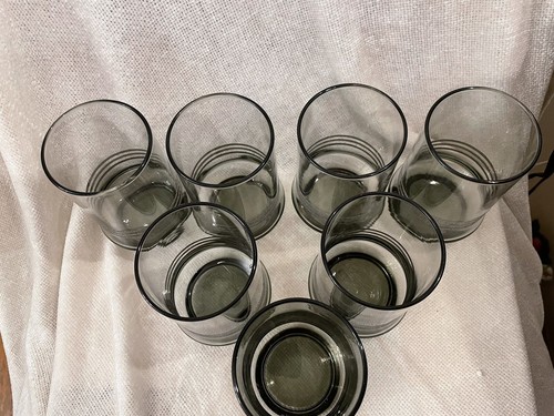 Libbey 'Monaco' Rauchglas Becher Kühler 5" 7er Set Vintage Neuwertig - Bild 5 von 6