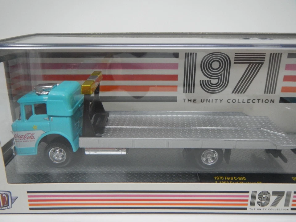 M2 Machines COCA-COLA 1970 Ford C-950 &1968 Ford Mustang GT UNTY01 21-18 - Image 2 of 4