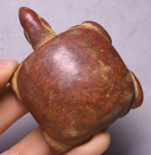 7CM China Hongshan Culture Old Jade Carved Animal Tortoise Turtle Amulet Pendant