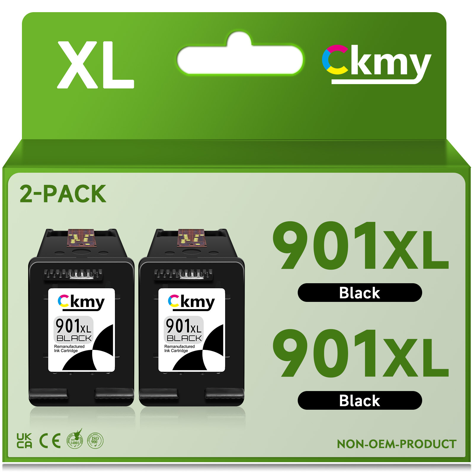 2PK 901XLBlack Ink Cartridge for HP 901 Officejet 4500 G510a J4500
