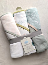 Target Cloud Island Infant Baby Hooded Bath Towel Wooded Nature Owl 3 Set NEW