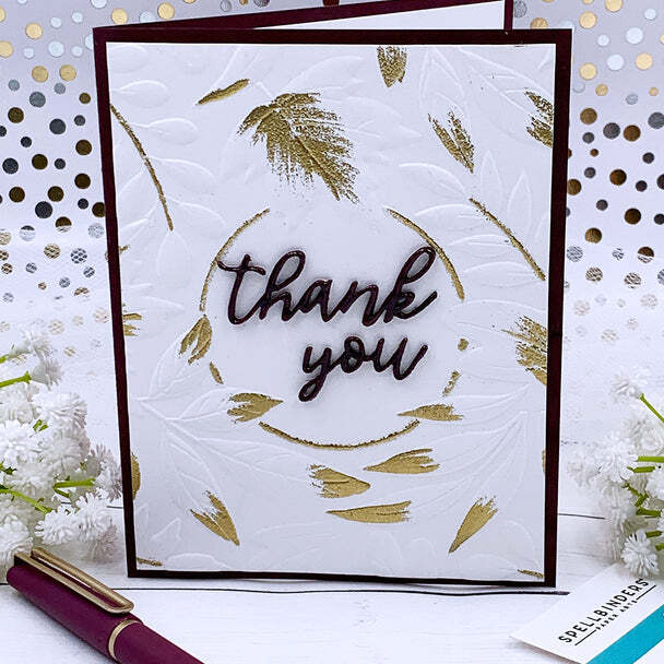 AUTUMN SERENADE 3D EMBOSSING FOLDER-Spellbinders Paper Arts-5x7-Textured