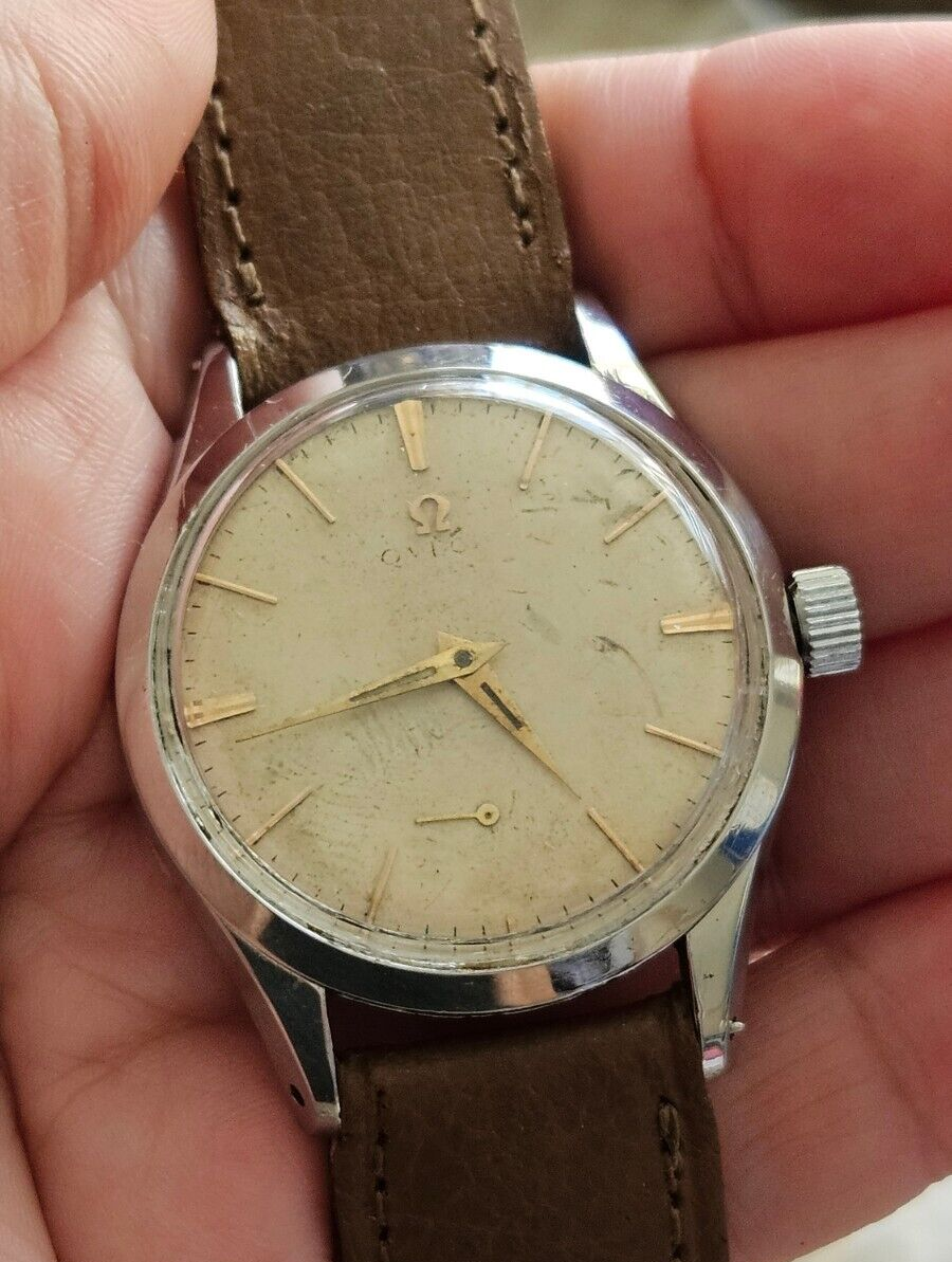 OMEGA Cal 266 Watch Vintage Men's 2750-4 Dial Beige To Restore Or