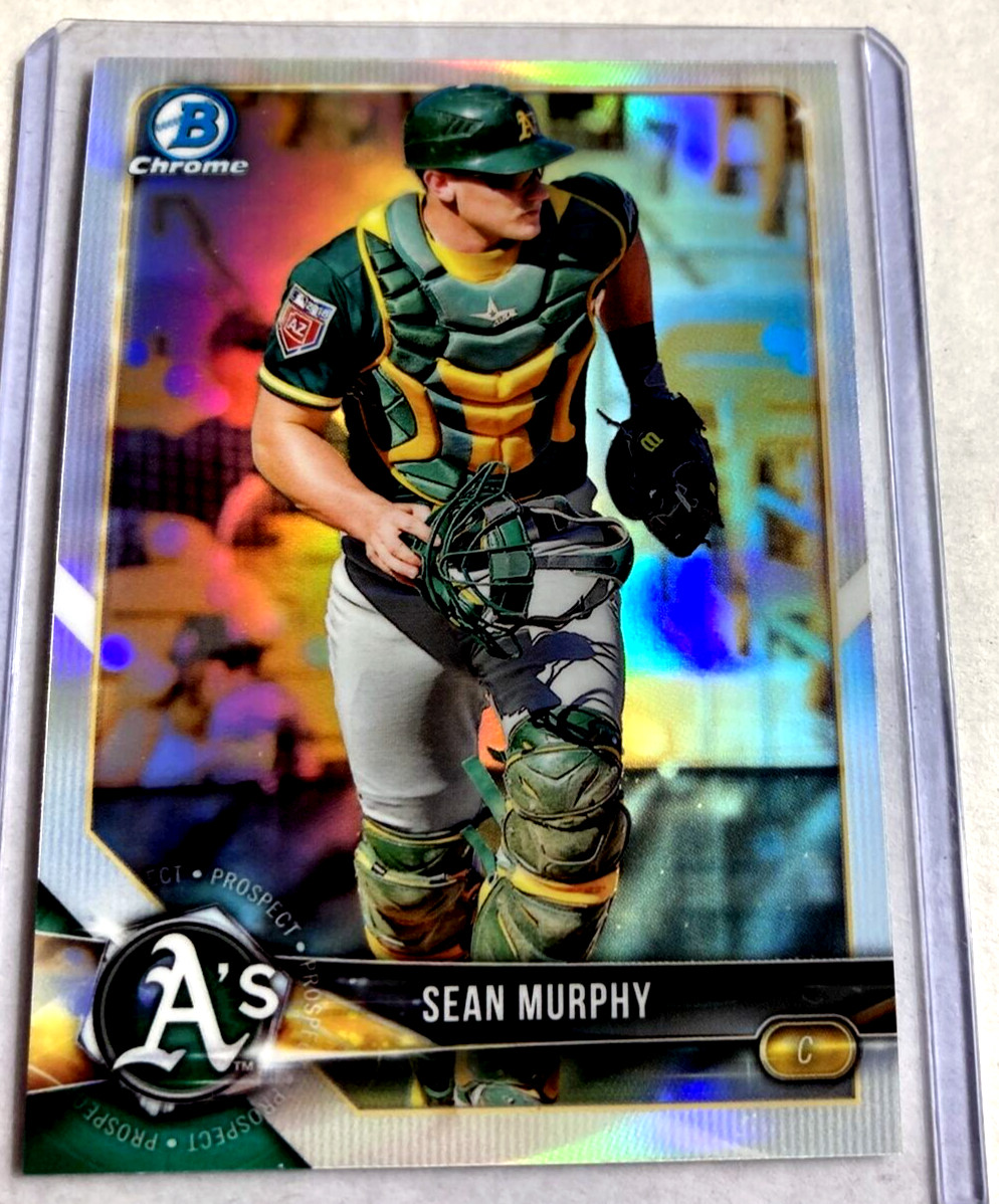 2018 Bowman Draft Chrome #BDC-91- SEAN MURPHY Refractor Rookie RC Card.
