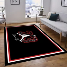 Basketball rug, Jordan pattern rug, art design rug, AI basketball rug, air jorda