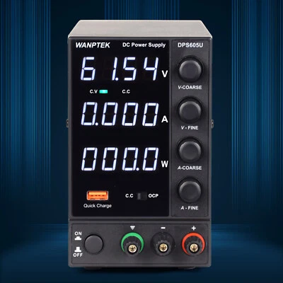 WANPTEK DC Power Supply Variable Adjustable Switching Bench Power Supply 30/60V 5/10A