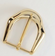 1 1/4" belt buckle 028A one prong/pin excellent polished gold color USA
