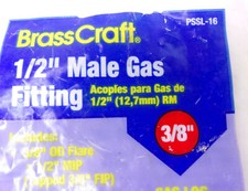 BrassCraft 3/8 OD Flare X 1/2 MIP Male Gas Fi...