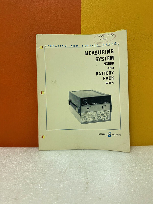 HP 05300-90035 Measuring System 5300B and Battery Pack 5310A Ops/Service Manual
