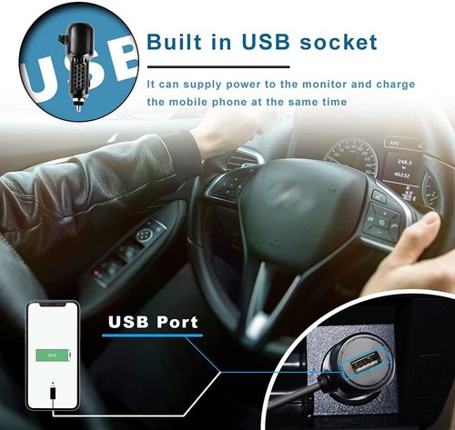 4.3"Car Mirror Back Seat Night Vision Camera Baby Monitor with Car DVR Dash Cam - Bild 10 von 13