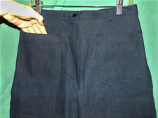 NEW VINTAGE WOMEN'S U.S. NAVY DENIM JEANS, TYPE 1, WIDE BELL BOTTOMS, 32 x 29