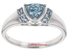 Natural London Blue topaz Gemstone With 925 Sterling Silver  Ring For Men's #882