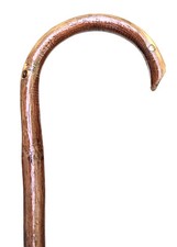 Vintage Antique Classic Hardwood KnobbyShaft Crook Handle Walking Stick Cane 35  