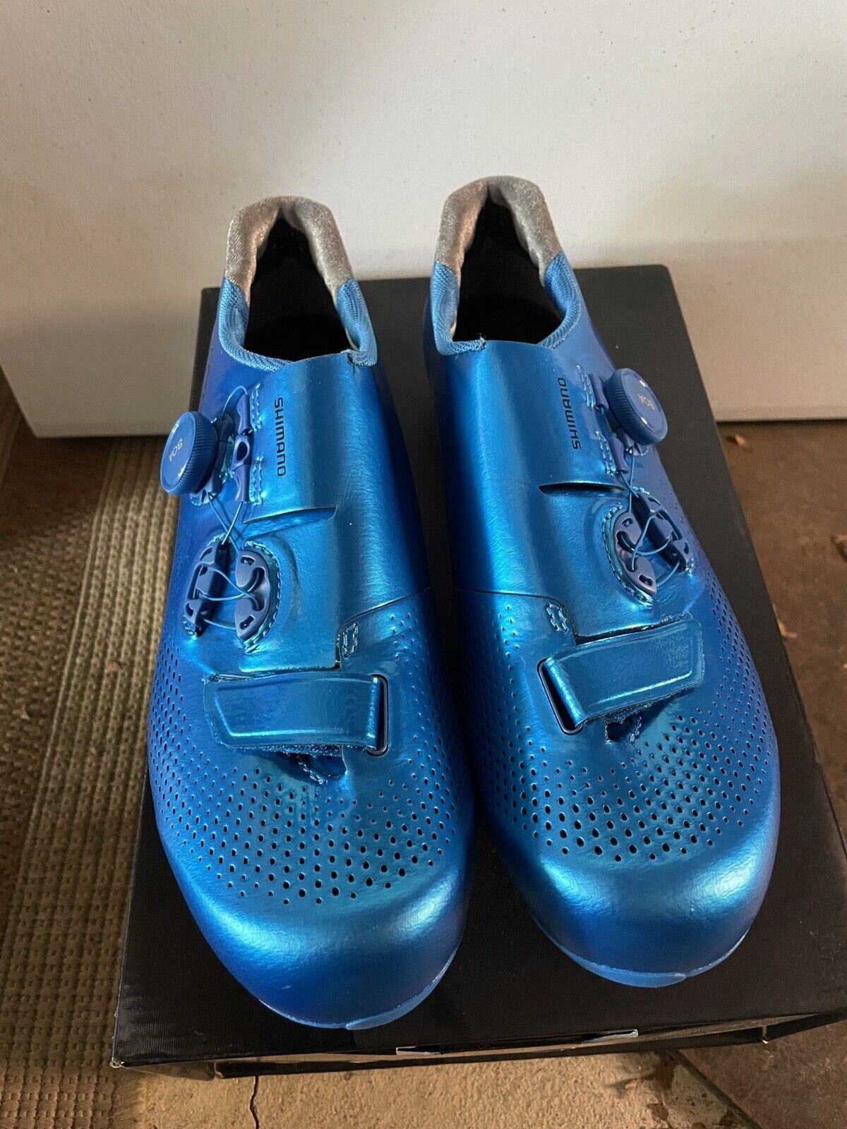 Shimano RC9T S-PHYRE Road Cycling shoe SH-RC901T Size 43 Blue $385 NEW IN  BOX