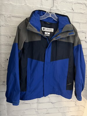 ジャケット・アウター Columbia nylon jacket parka Blue Columbia BUGABOO Omnitech Blue/Gray Winter Jacket Parka Hood EUC
