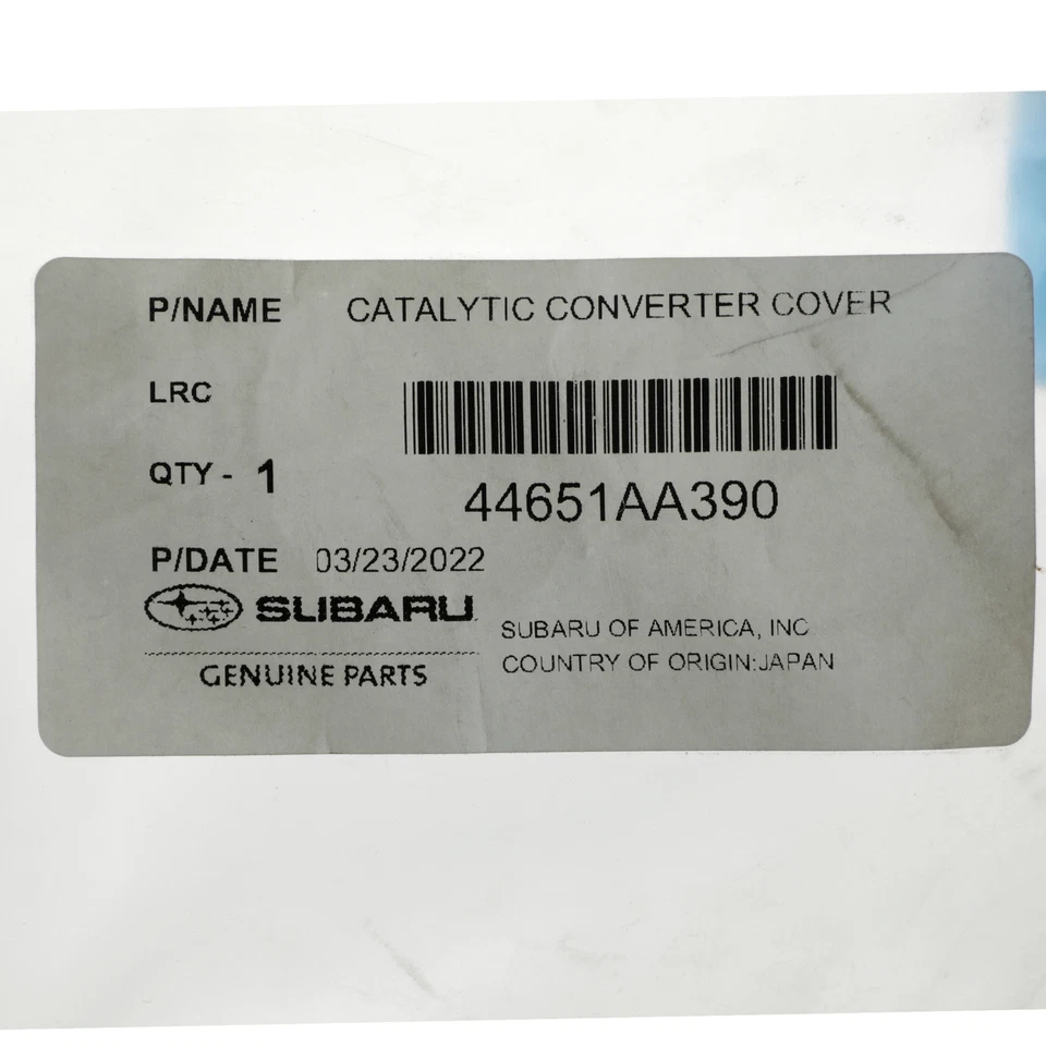 OEM NUEVO 2006-2022 Subaru 2.5L Escape Catalítico Convertidor Protector Térmico 44651AA390 Foto 3 de 3