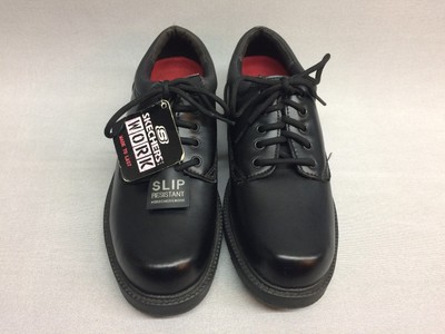 skechers non slip shoes black