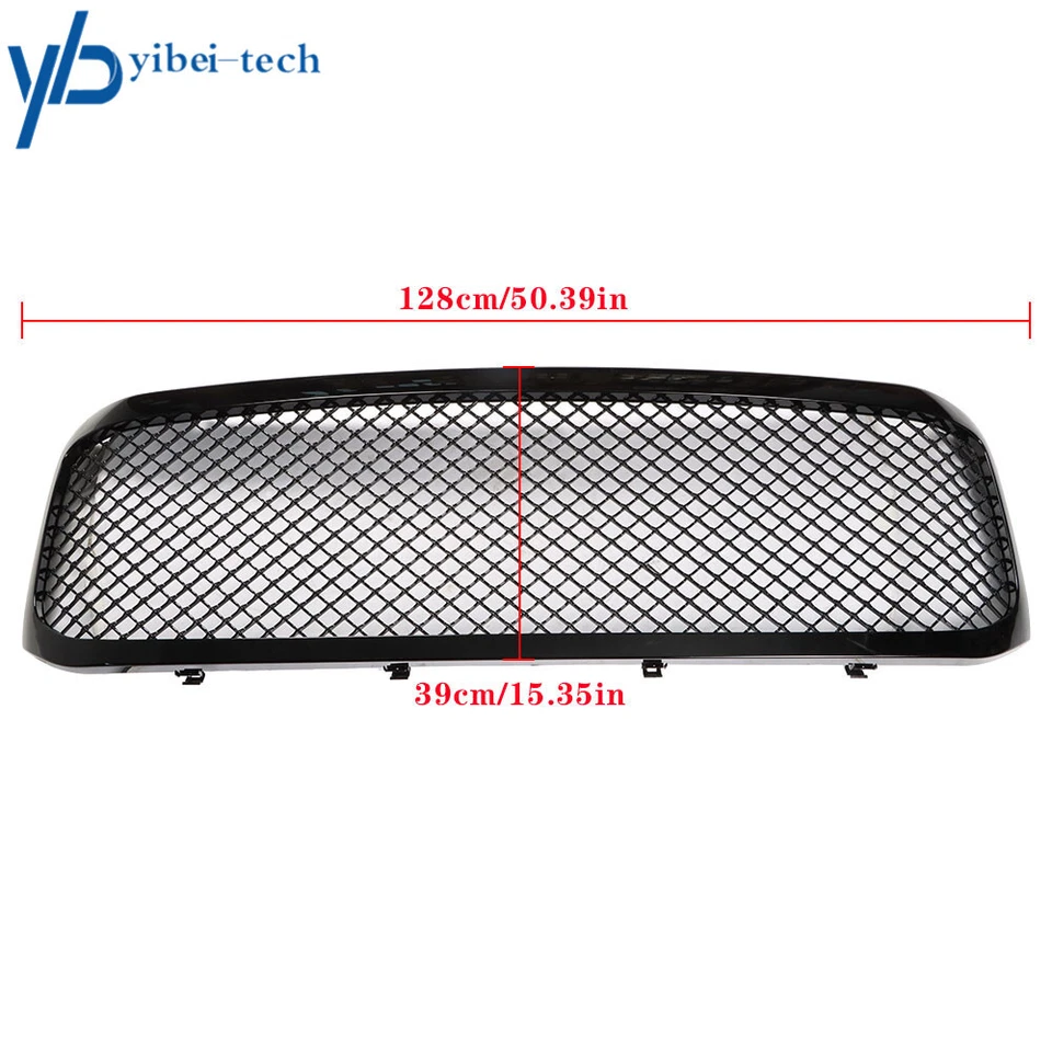 For 1999-2004 Ford F250 F350 Front Bumper Upper Grille Glossy Black Trim Grill Foto 2 de 4