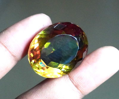 Certified 94.7 Ct+ Natural Oval Color Change Alexandrite Flawless Loose Gemstone