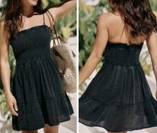 NWT Anthropologie The Marisol Smocked Gauze Mini Dress, Size XS