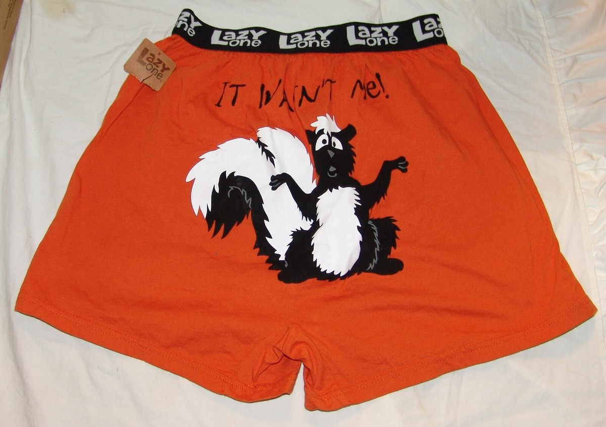 Lazy One It Wasnt Me Boxer Shorts M New NWT Skunk Novelty Funny