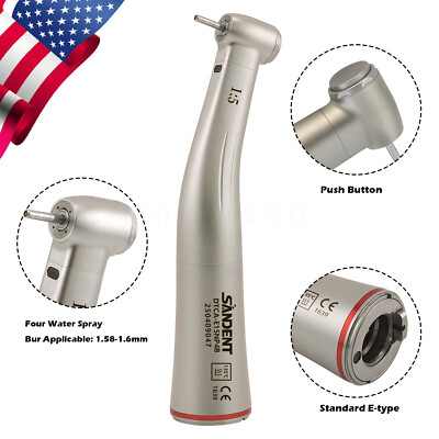 NSK Style Dental Electric Handpiece 1:5 Contra Angle Fiber Optic High Speed