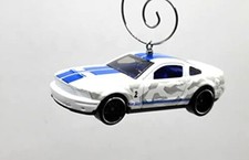 Christmas Ornament for 2007 Shelby GT-500 White Gray Blue