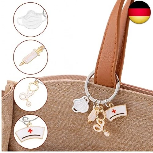 Dacitiery Schlüsselanhänger Krankenschwester Keychain Metall Krankenschwester S - Bild 3 von 7
