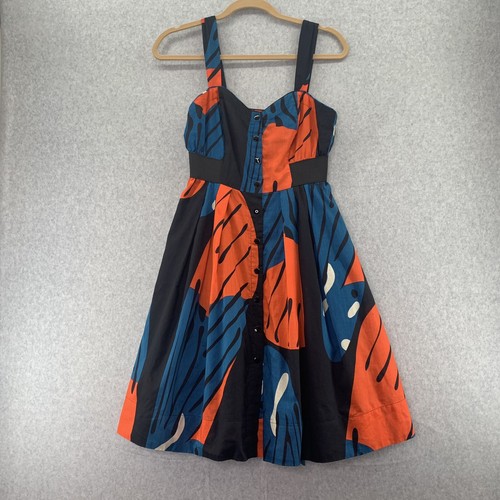 Anthropologie Maeve Sun Dress Womens 2 Abstract Print Fragmented Pipeline EUC - Picture 14 of 14