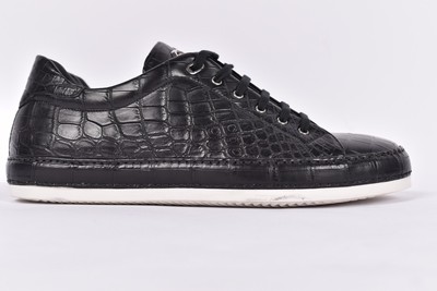 STEFANO RICCI Crocodile Sneakers Schuhe $6600 EU 42 US 9 UK 8 Farbe schwarz