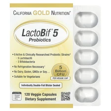 LactoBif® 5 Probiotics, 5 Billion CFU, 120 Veggie Capsules