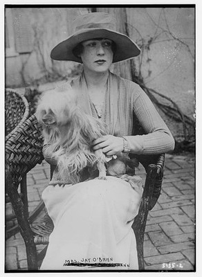 Mrs. Jay O'Brien,wives,spouses,dogs,pets,women,hats,dresses,Bain News Service
