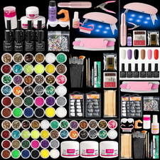 Professional Acrylic Nail Kit with UV Light, Gel Polish, Drill, Art Tips & Decor
